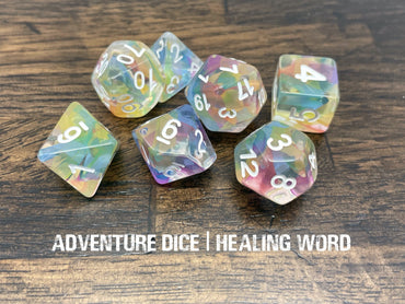 Adventure Dice: Healing word 7pc Polyhedral Set