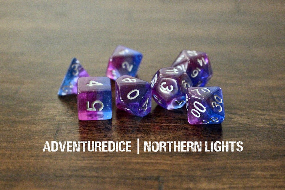 Adventure Dice 7pc Northern Lights