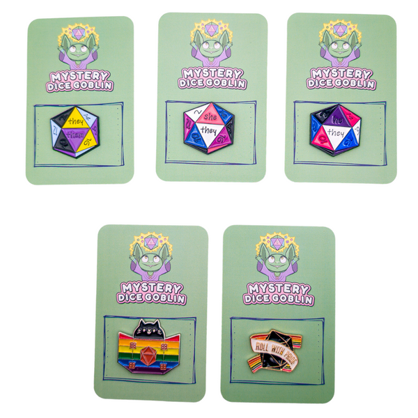 Mystery Dice Goblin Pride Pin