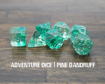 Adventure Dice Polyhedral 7pc Set: Pine Dandruff