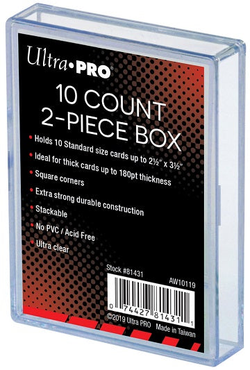 2-Piece hard case UP 10 count standard sized card holder | Pandora's Boox