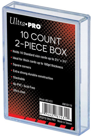2-Piece hard case UP 10 count standard sized card holder