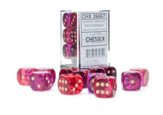 12 16mm D6 Gemini Plasm Gemini Translucent Red-Voilet/gold CHX26667