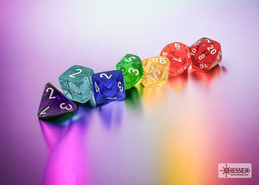 Chessex Dice (7pc) CHX23099 Prism Translucent