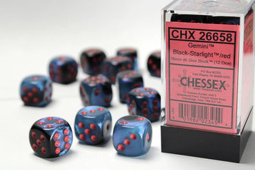 12 16mm D6 Gemini Black-Starlight/red CHX26658