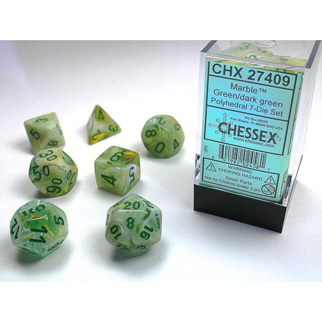 Chessex Marble Green/dark green Chx27409