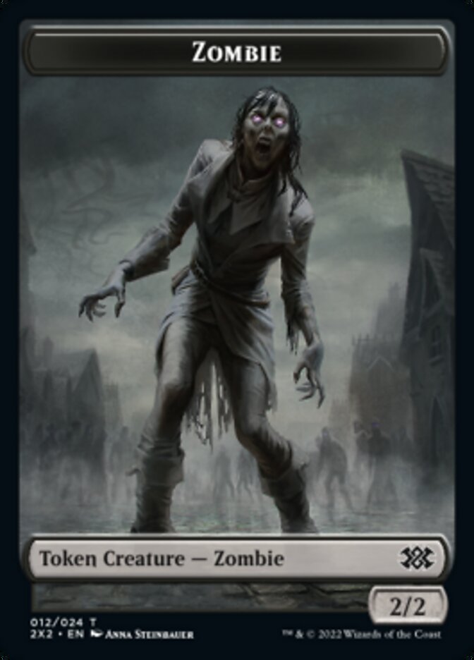 Zombie // Treasure Double-Sided Token [Double Masters 2022 Tokens] | Pandora's Boox