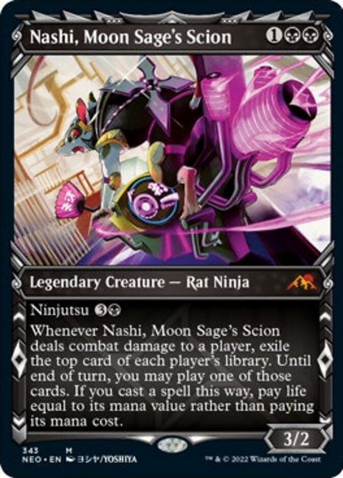Nashi, Moon Sage's Scion (Showcase Ninja) [Kamigawa: Neon Dynasty] | Pandora's Boox