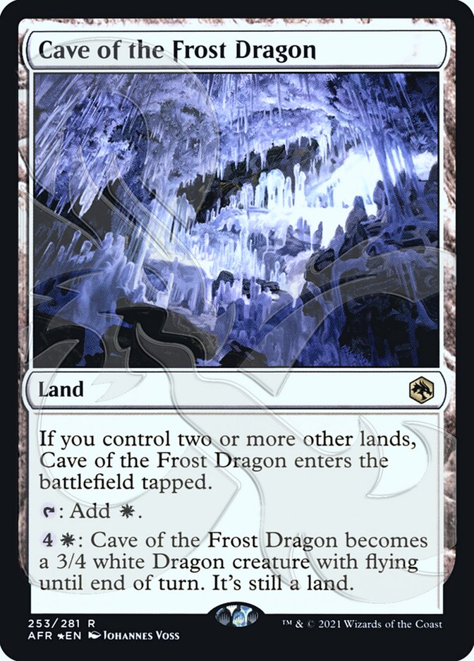 Cave of the Frost Dragon (Ampersand Promo) [Dungeons & Dragons: Adventures in the Forgotten Realms Promos] | Pandora's Boox