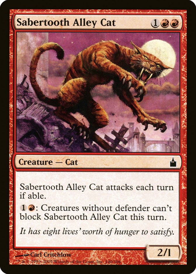 Sabertooth Alley Cat [Ravnica: City of Guilds] | Pandora's Boox