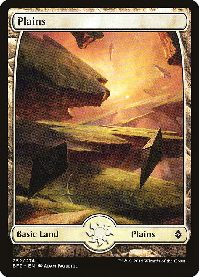 Plains (252) (Full Art) [Battle for Zendikar] | Pandora's Boox