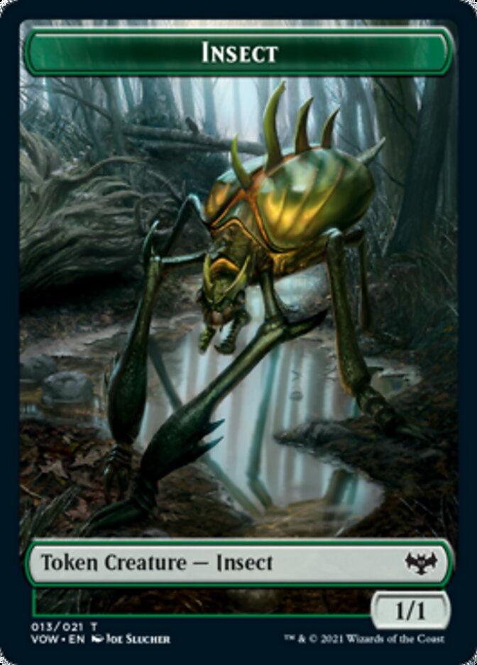 Insect // Dragon Illusion Double-Sided Token [Innistrad: Crimson Vow Tokens] | Pandora's Boox