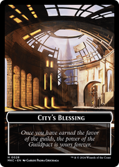 City's Blessing // Zombie Double-Sided Token [Murders at Karlov Manor Commander Tokens] | Pandora's Boox