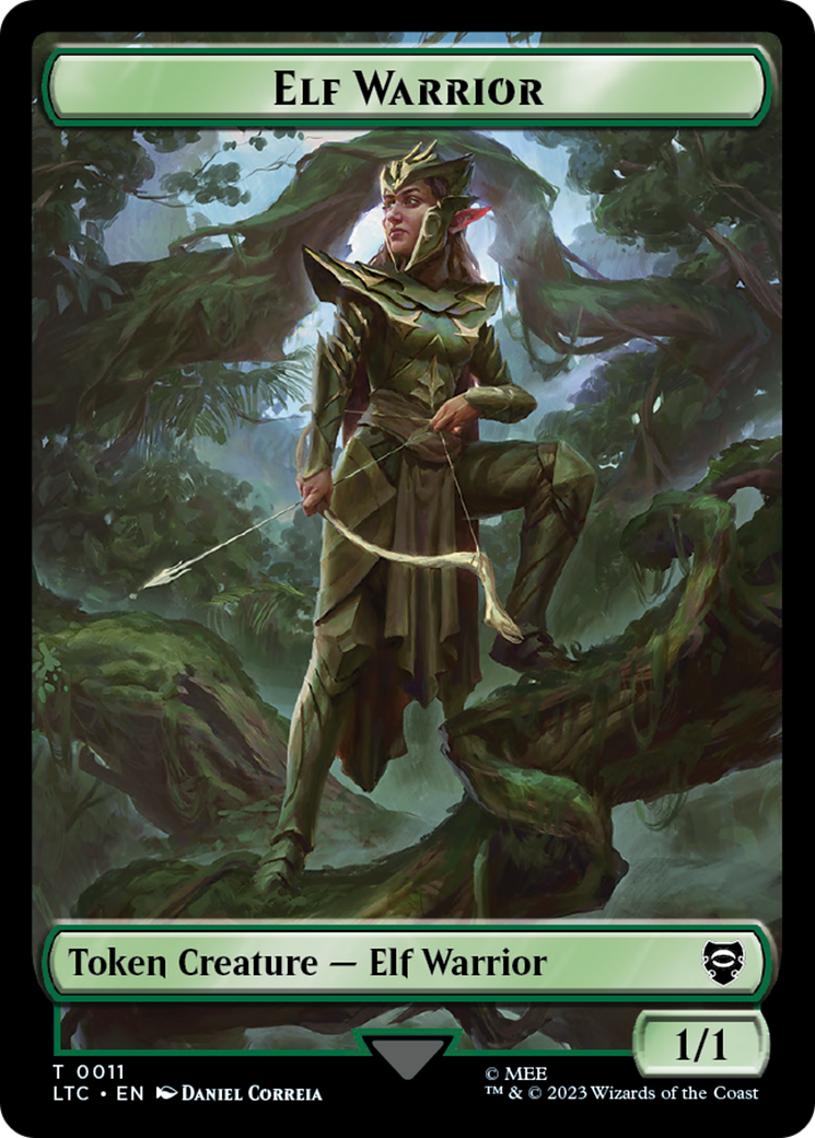 Elf Warrior // Bird Double Sided Token [The Lord of the Rings: Tales of Middle-Earth Commander Tokens] | Pandora's Boox