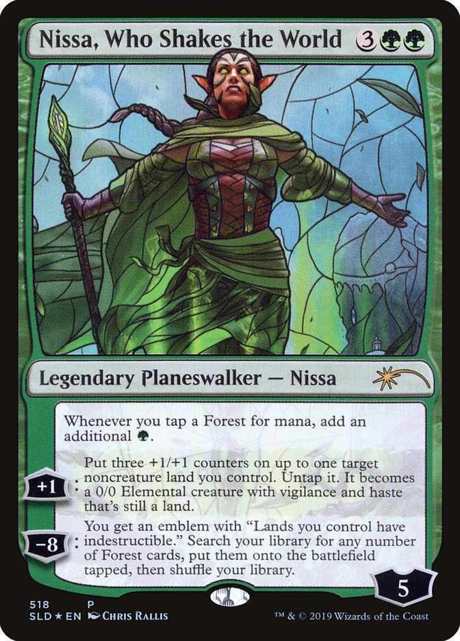 Nissa, Who Shakes the World (Stained Glass) [Secret Lair Drop Promos] | Pandora's Boox