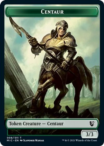 Centaur // Wolf Double-Sided Token [Innistrad: Midnight Hunt Commander Tokens] | Pandora's Boox