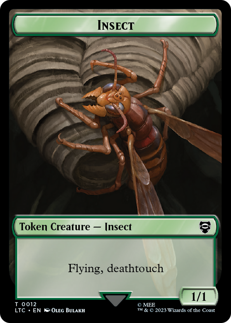 Elf Warrior // Insect Double Sided Token [The Lord of the Rings: Tales of Middle-Earth Commander Tokens] | Pandora's Boox