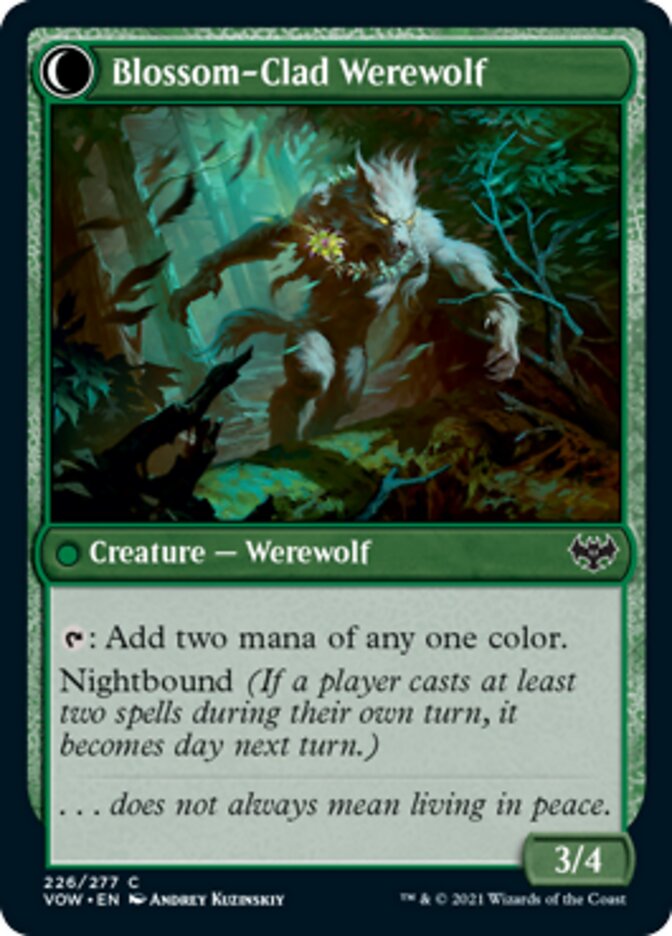 Weaver of Blossoms // Blossom-Clad Werewolf [Innistrad: Crimson Vow] | Pandora's Boox