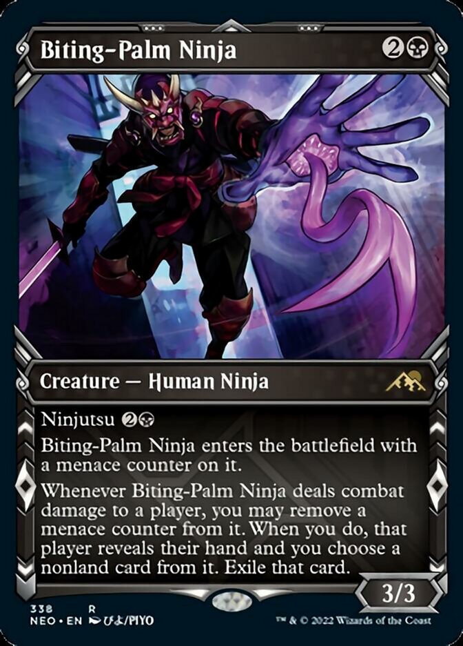 Biting-Palm Ninja (Showcase Ninja) [Kamigawa: Neon Dynasty] | Pandora's Boox