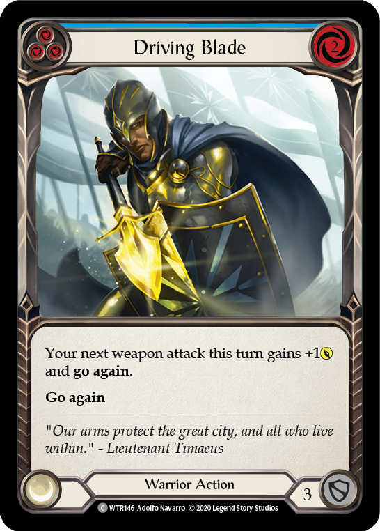 Driving Blade (Blue) [WTR146] Unlimited Edition Rainbow Foil