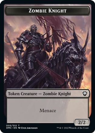 Zombie Knight // Goblin Double-Sided Token [Dominaria United Commander Tokens] | Pandora's Boox