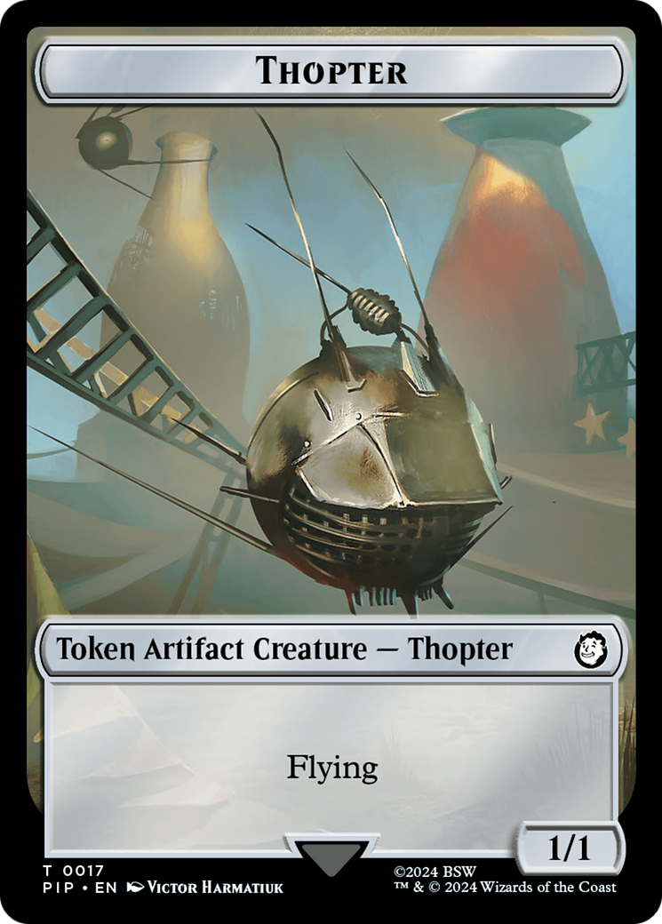 Food (0012) // Thopter Double-Sided Token [Fallout Tokens] | Pandora's Boox