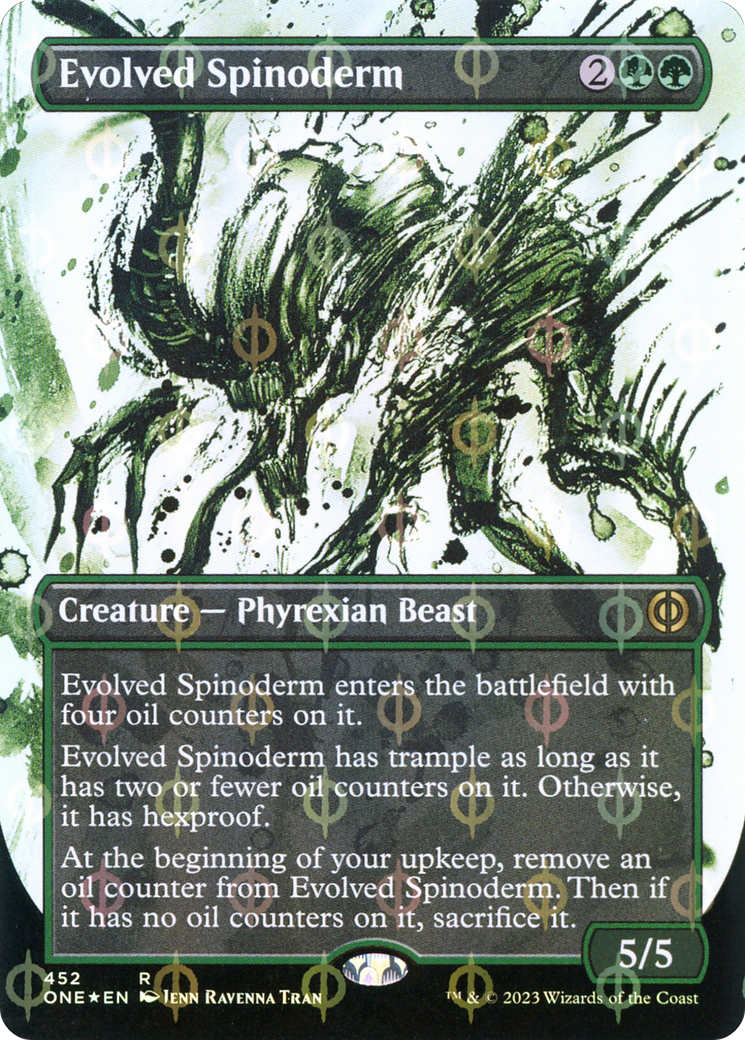 Evolved Spinoderm (Borderless Ichor Step-and-Compleat Foil) [Phyrexia: All Will Be One] | Pandora's Boox