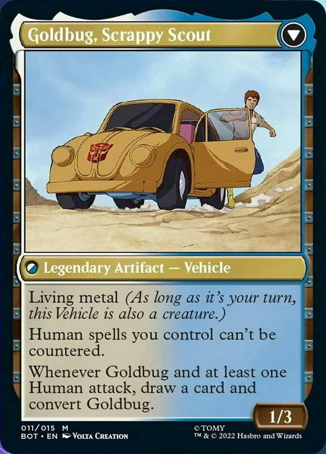Goldbug, Humanity's Ally // Goldbug, Scrappy Scout [Transformers] | Pandora's Boox