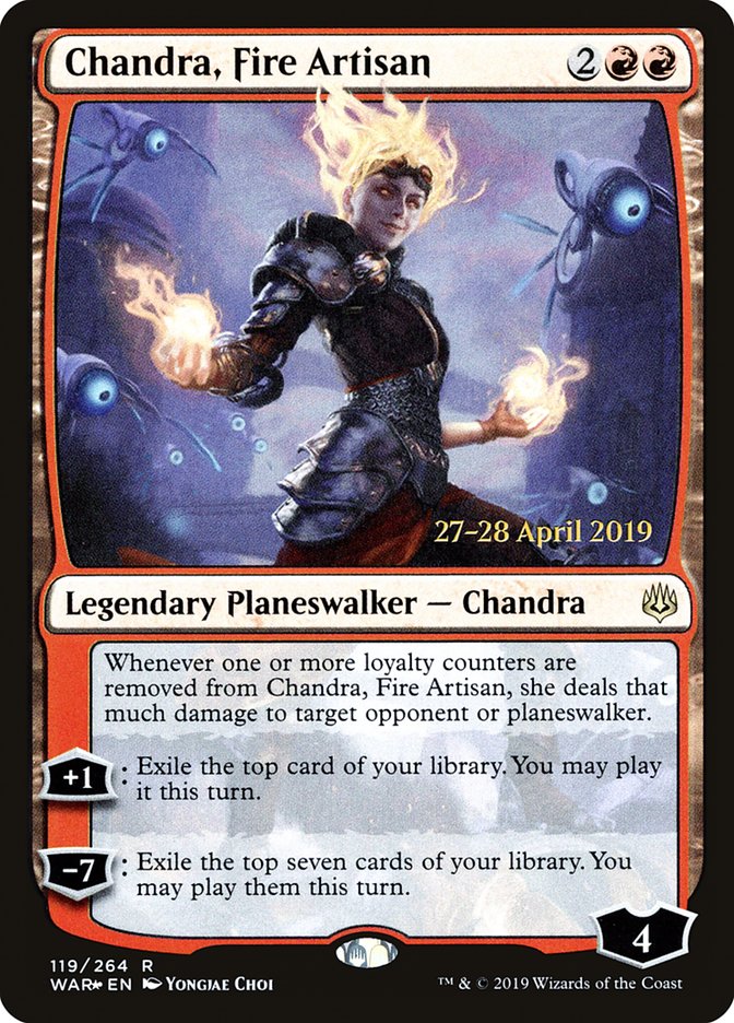 Chandra, Fire Artisan [War of the Spark Prerelease Promos] | Pandora's Boox
