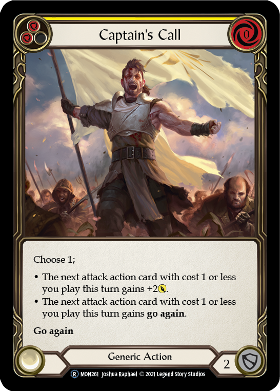 Captain's Call (Yellow) (Rainbow Foil) [U-MON261-RF] Unlimited Edition Rainbow Foil