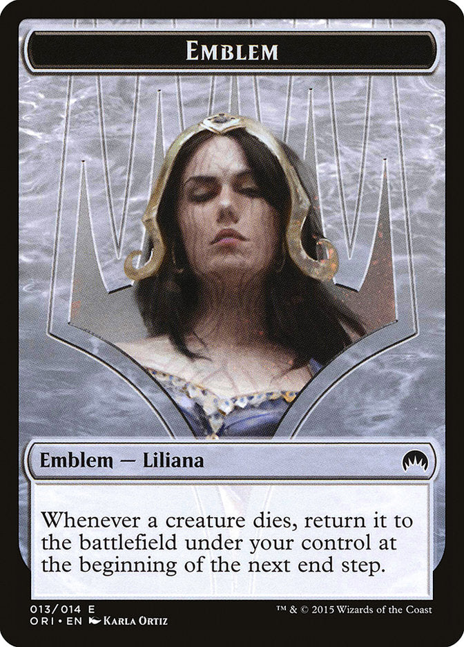 Liliana, Defiant Necromancer Emblem [Magic Origins Tokens] | Pandora's Boox