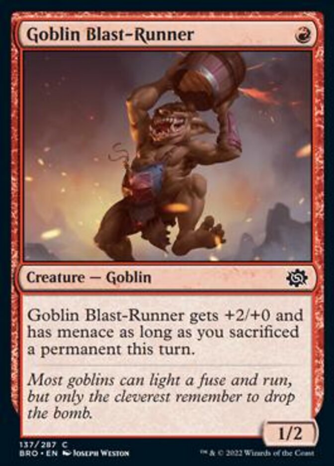 Goblin Blast-Runner [The Brothers' War] | Pandora's Boox