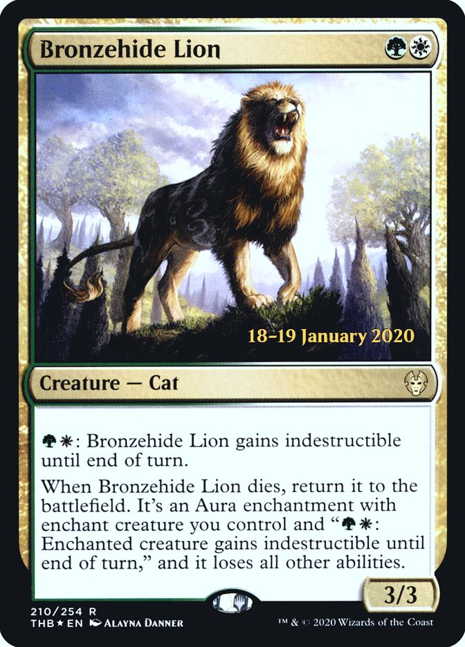 Bronzehide Lion [Theros Beyond Death Prerelease Promos] | Pandora's Boox