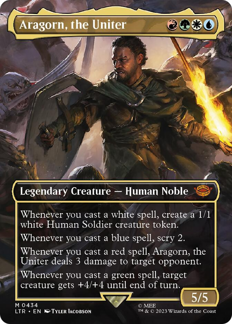 Aragorn, the Uniter (Borderless Alternate Art) [The Lord of the Rings: Tales of Middle-Earth] | Pandora's Boox