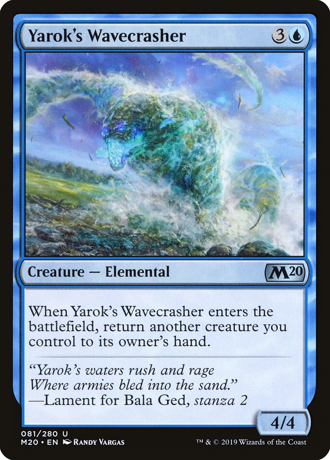 Yarok's Wavecrasher [Core Set 2020] | Pandora's Boox