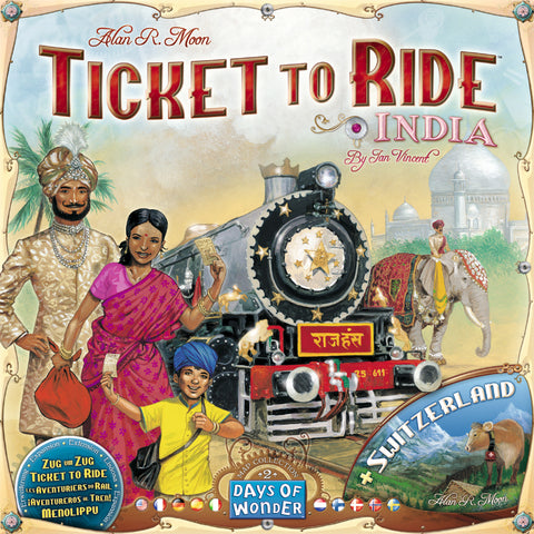 Ticket to Ride Map Collection Volume 2 India & Switzerland | Pandora's Boox
