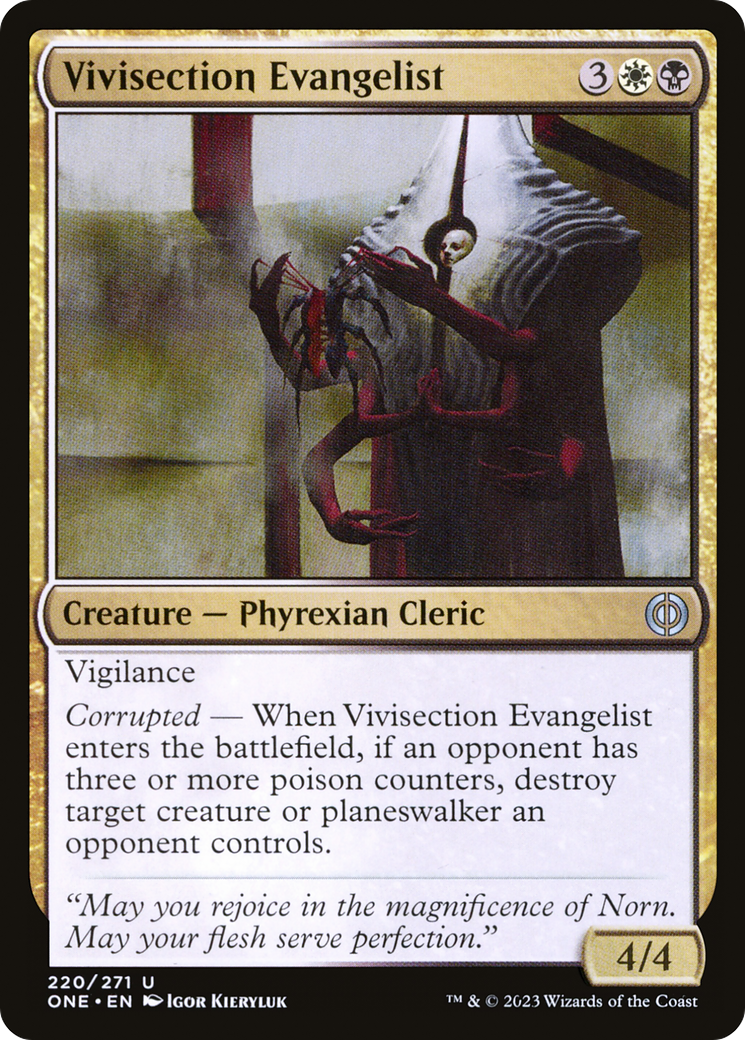 Vivisection Evangelist [Phyrexia: All Will Be One] | Pandora's Boox