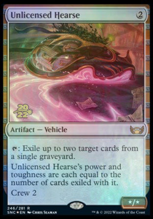 Unlicensed Hearse [Streets of New Capenna Prerelease Promos] | Pandora's Boox