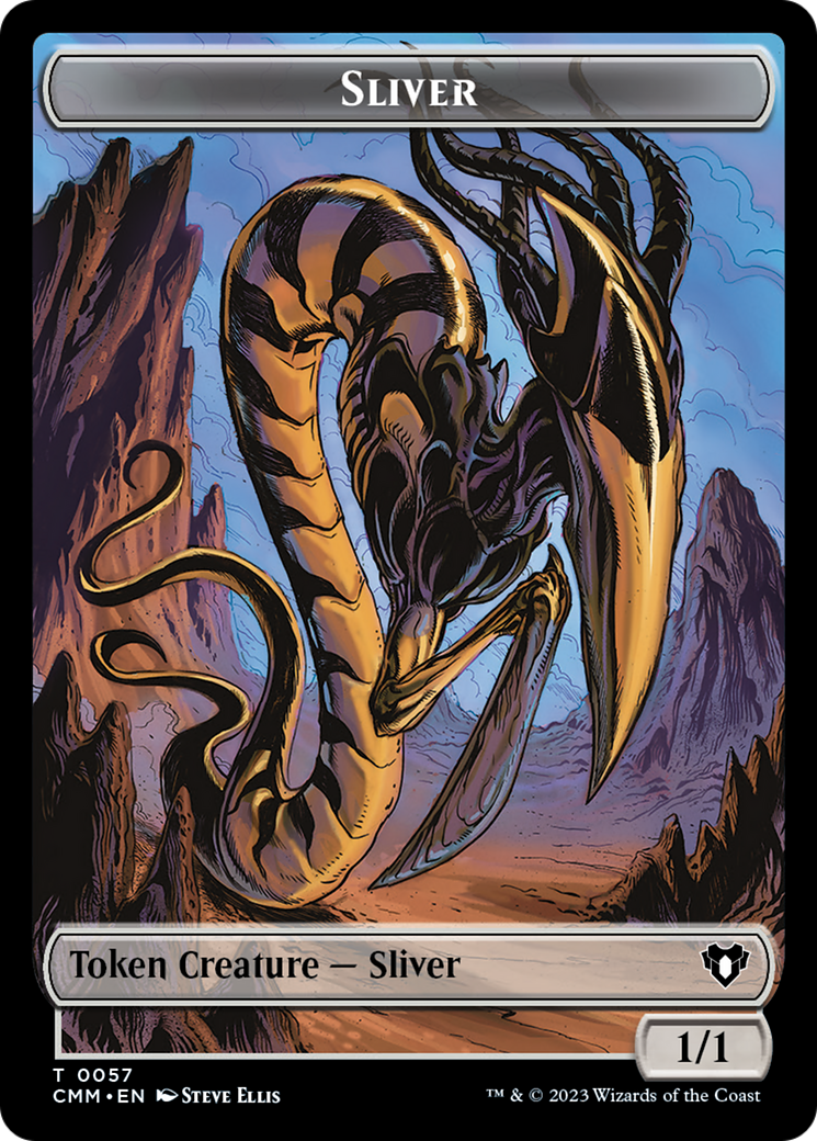 Sliver Army // Sliver Double-Sided Token [Commander Masters Tokens] | Pandora's Boox