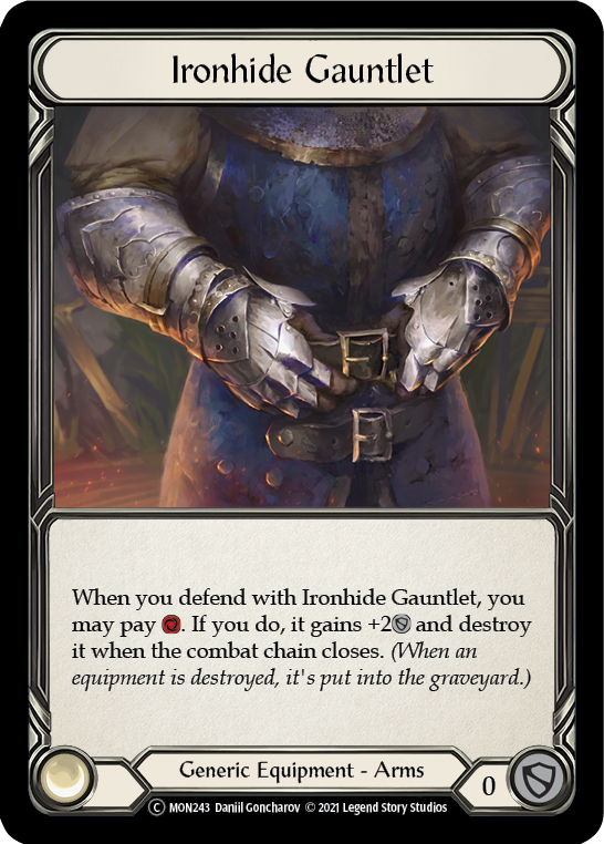 Ironhide Gauntlet (Rainbow Foil) [U-MON243-RF] Unlimited Edition Rainbow Foil