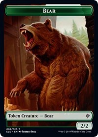 Bear // Food (17) Double-Sided Token [Throne of Eldraine Tokens] | Pandora's Boox