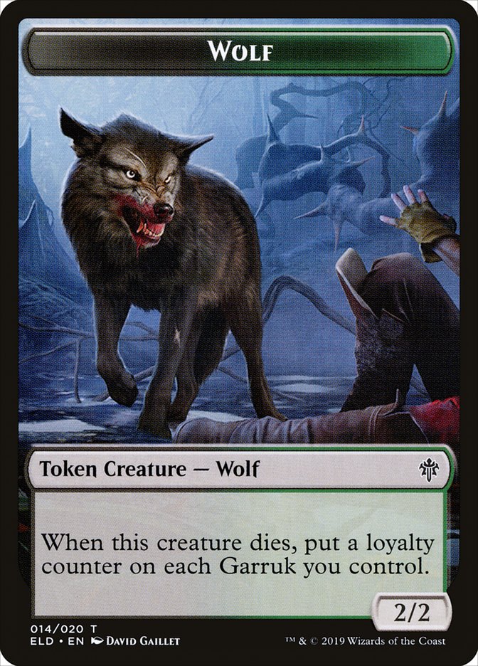 Wolf Token [Throne of Eldraine Tokens] | Pandora's Boox
