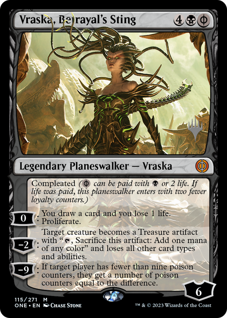 Vraska, Betrayal's Sting (Promo Pack) [Phyrexia: All Will Be One Promos] | Pandora's Boox