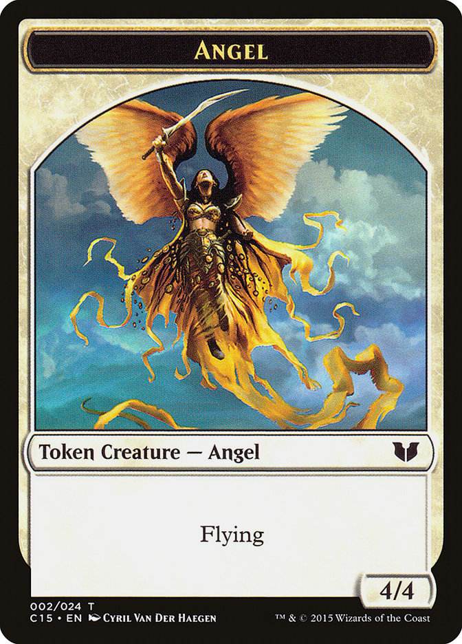 Spirit (022) // Angel Double-Sided Token [Commander 2015 Tokens] | Pandora's Boox