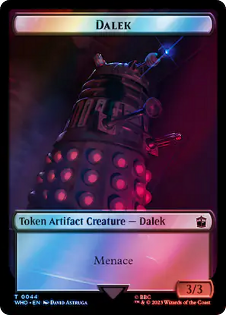Dalek // Beast Double-Sided Token (Surge Foil) [Doctor Who Tokens] | Pandora's Boox