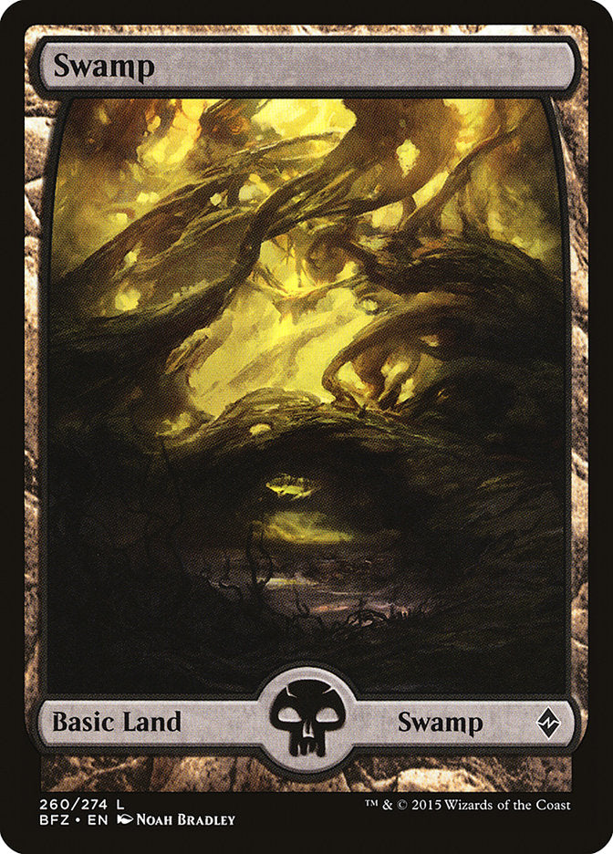 Swamp (260) (Full Art) [Battle for Zendikar] | Pandora's Boox