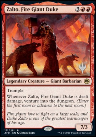 Zalto, Fire Giant Duke (Promo Pack) [Dungeons & Dragons: Adventures in the Forgotten Realms Promos] | Pandora's Boox