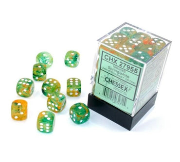 Chessex D6 Dice Nebula: 36D6 Spring/white CHX27955