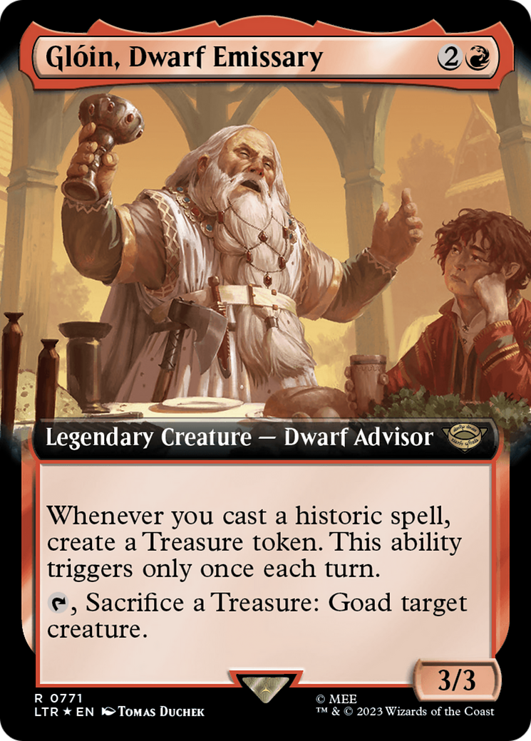 Gloin, Dwarf Emissary (Extended Art) (Surge Foil) [The Lord of the Rings: Tales of Middle-Earth] | Pandora's Boox
