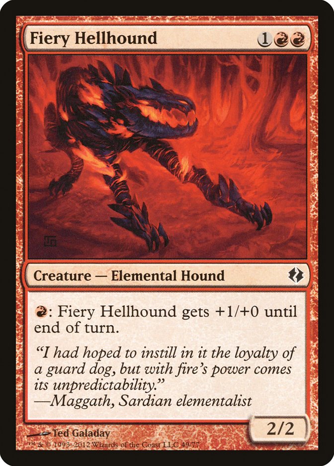 Fiery Hellhound [Duel Decks: Venser vs. Koth] | Pandora's Boox